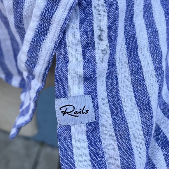 Rails Striped Blouse Cito shirt in large linen blend - Picture 4 of 9